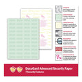 DocuGard Medical Security Papers, 24 lb Bond Weight, 8.5 x 11, Green, 500/Ream