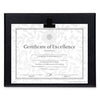 DAX Plaque With Metal Clip, Wood, 8.5 x 11 Insert, Black