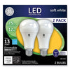 GE LED Soft White A21 Dimmable Light Bulb, 12 W, 2/Pack