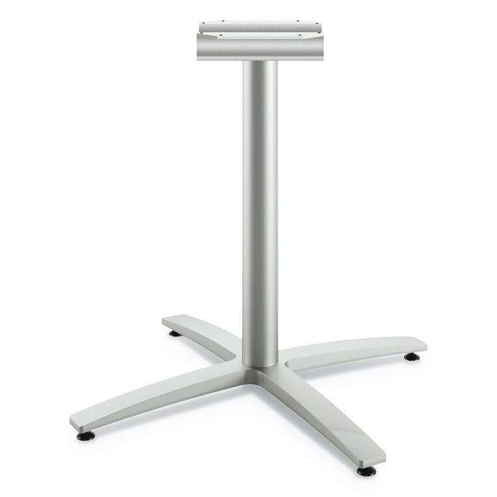 HON Between Seated-Height X-Base for 30" to 36" Table Tops, 26.18w x 29.57h, Silver