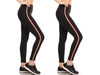 2-Pack: Women's Cotton Blend Side Stripe Leggings