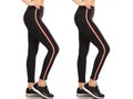 2-Pack: Women's Cotton Blend Side Stripe Leggings by DailySale