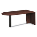 HON Foundation Peninsula with End Panel, Steel Support Column, 72w x 36d x 29h, Mahogany