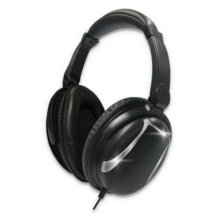 Maxell Bass 13 Headphone with Mic, 4 ft Cord, Black