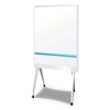 PLUS Mobile Partition Board LG, 38 3/10" x 70 4/5", White, Aluminum Frame