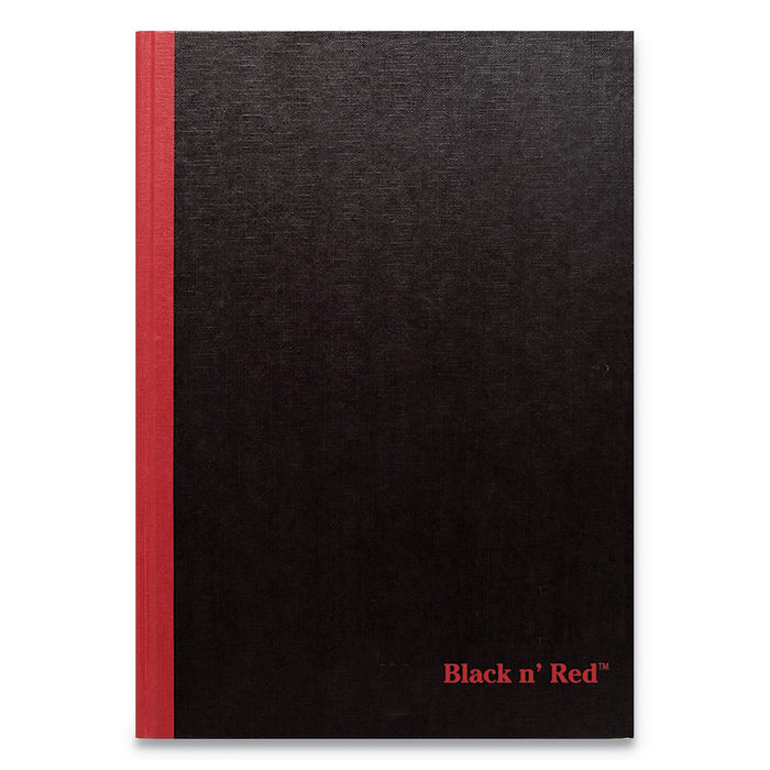 Black n' Red Hardcover Casebound Notebook, SCRIBZEE Compatible, 1 Subject, Wide/Legal Rule, Black Cover, 9.75 x 6.75, 96 Sheets