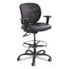 Safco Vue Heavy-Duty Extended-Height Stool, Supports Up to 350 lb, 23" to 32.5" Seat Height, Black Vinyl Seat, Black Base