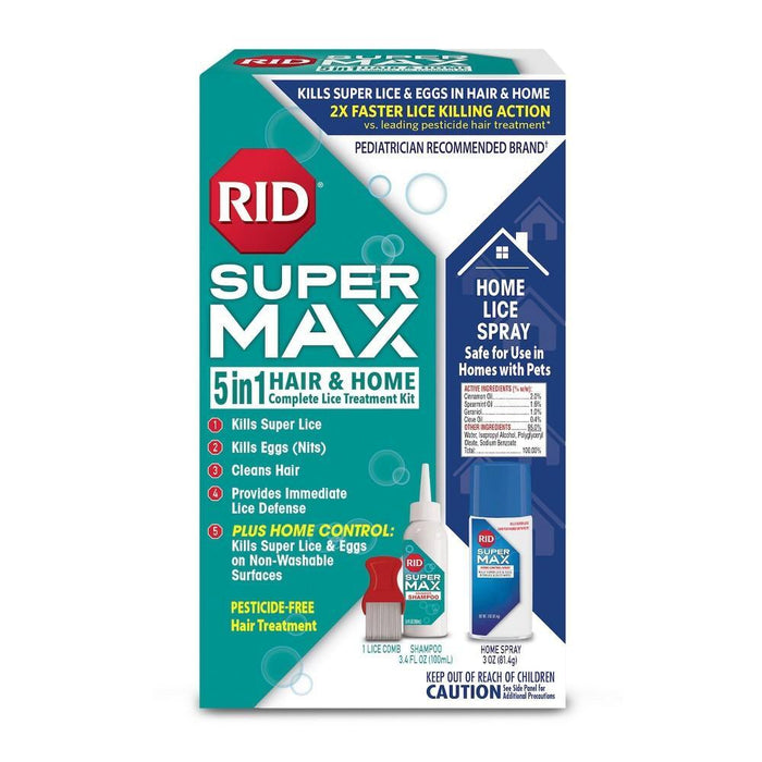 RID Super Max 5-in-1 Hair & Home Complete Lice Treatment Kit by Pasteur Pharmacy