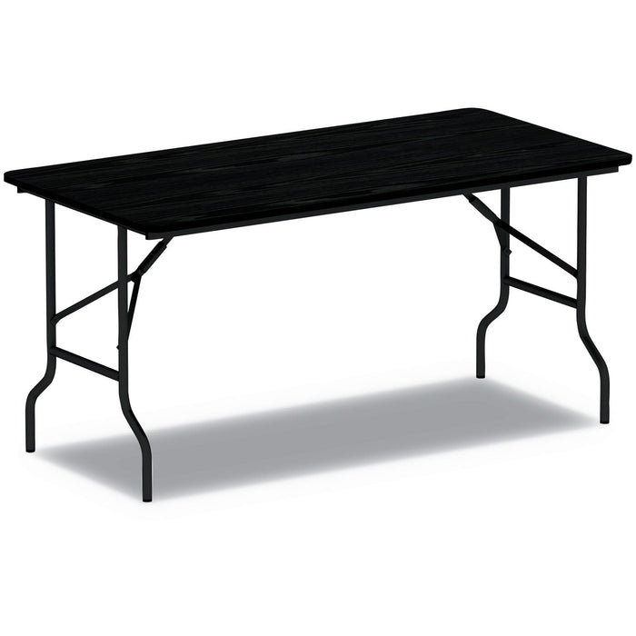 Alera Wood Folding Table, Rectangular, 95.88w x 29.88d x 29.13h, Black
