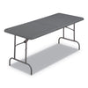 Iceberg IndestrucTable Classic Bi-Folding Table, Rectangular, 1,200 lb Capacity, 30w x 72d x 29h, Charcoal