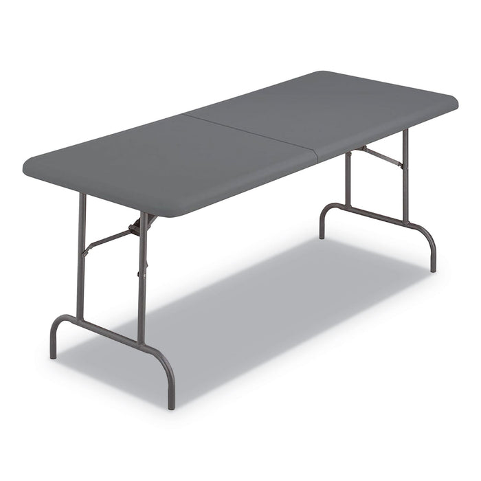 Iceberg IndestrucTable Classic Bi-Folding Table, Rectangular, 1,200 lb Capacity, 30w x 72d x 29h, Charcoal