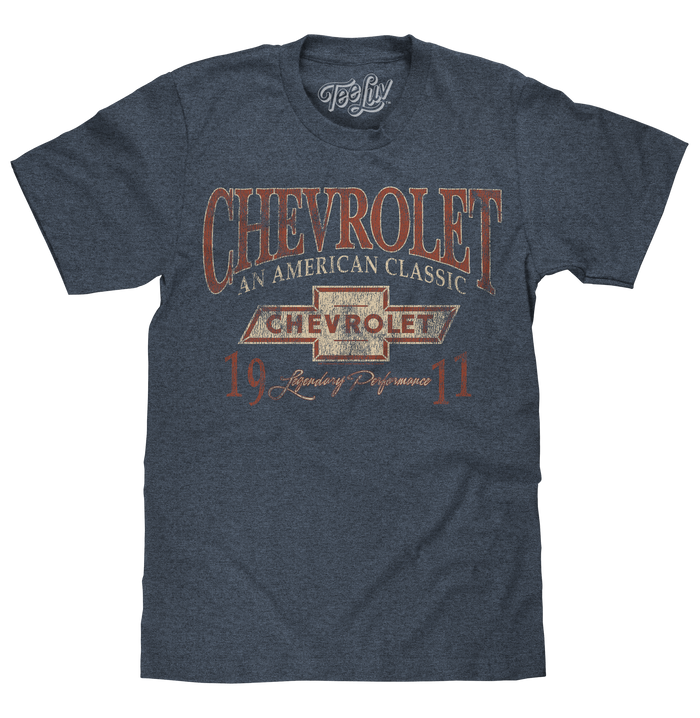 Chevrolet: An American Classic T-Shirt - Indigo Black Heather by Tee Luv