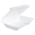 Dart Foam Hinged Lid Containers, 6.4 x 9.3 x 2.6, White, 200/Carton
