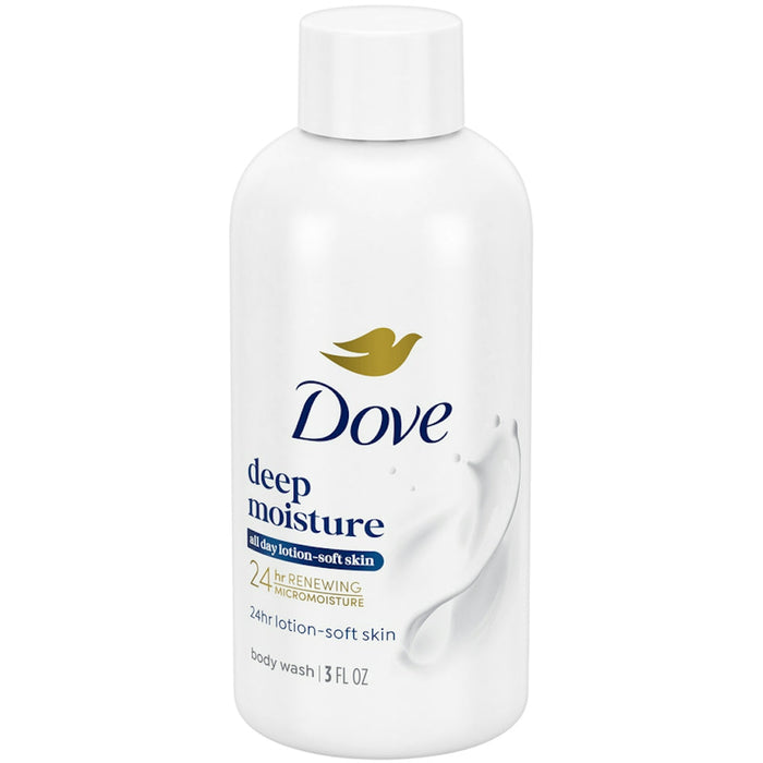 Dove Deep Moisture Body Wash 24hr Lotion-Soft Skin - Trial Size - 3 Fl Oz by Pasteur Pharmacy