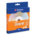 Verbatim DVD-R Recordable Disc, 4.7 GB, 16x, Box, Silver, 10/Pack