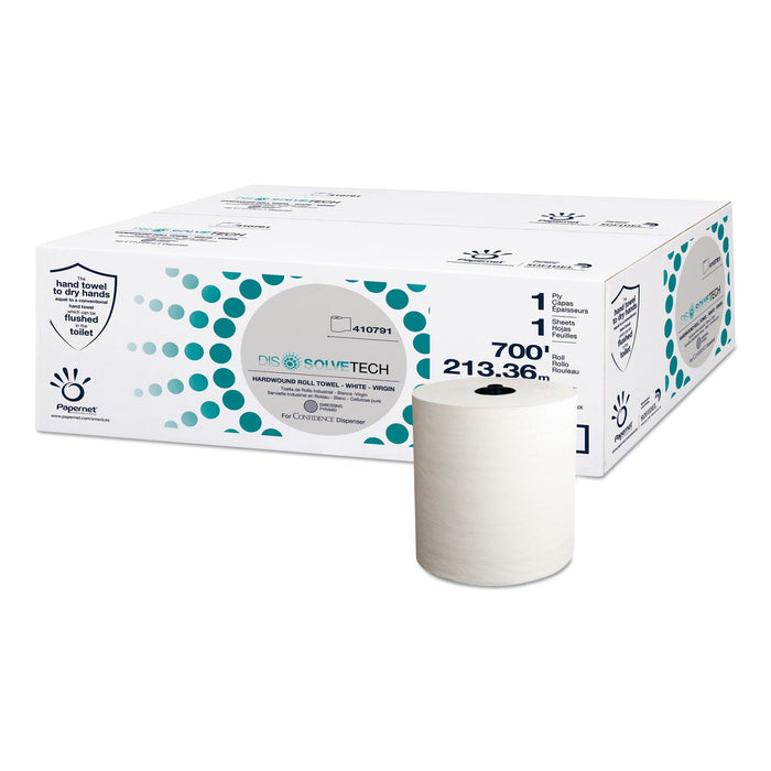 Papernet DissolveTech Paper Towel, 7.5" x 700 ft, White, 6/Carton