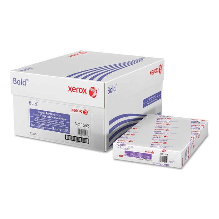 xerox Bold Digital Printing Paper, 98 Bright, 24 lb Bond Weight, 8.5 x 14, White, 500 Sheets/Ream, 8 Reams/Carton
