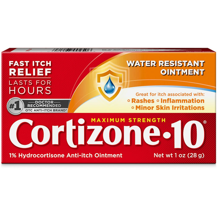 Cortizone-10 Maximum Strength Itch Relief Ointment, Water Resistant, 2 oz by Pasteur Pharmacy