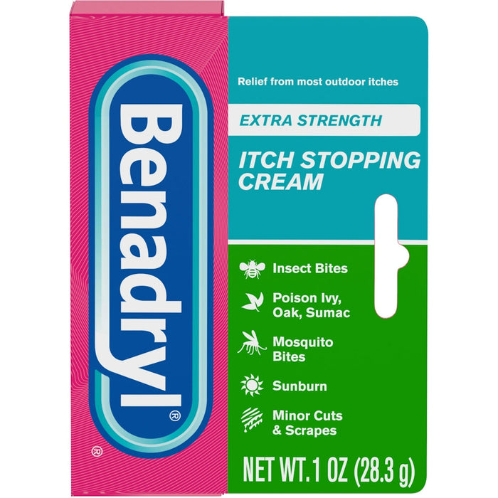 Benadryl Itch Stopping Cream, Extra Strength, For Ages 2+ 1 Oz by Pasteur Pharmacy