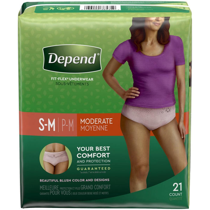 Depend FIT-FLEX Incontinence Underwear For Women, Moderate Absorbency, S/M by Pasteur Pharmacy