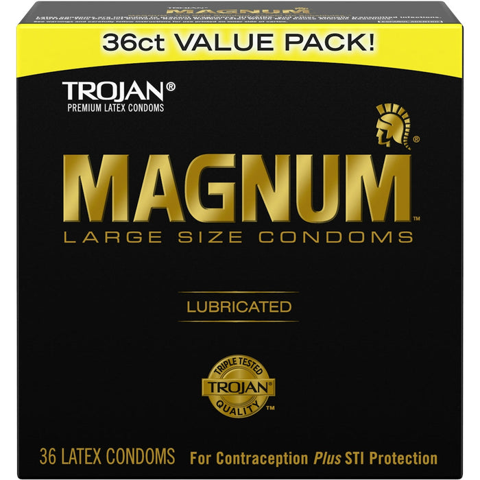 Trojan Magnum Large Size Lubricated Latex Condoms by Pasteur Pharmacy