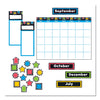 TREND Bold Strokes Wipe-Off Calendar Bulletin Board Set, 18" x 26.5", Assorted Colors, 30 Pieces