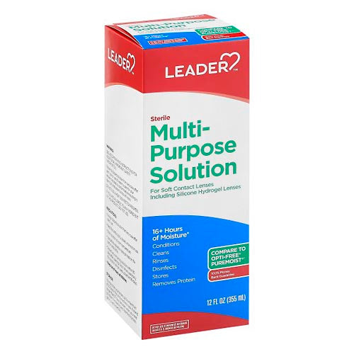 Leader Multi Purpose Contact Lens Solution 12 Oz by Pasteur Pharmacy
