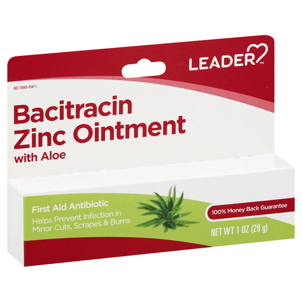Leader Zinc Ointment With Aloe, Bacitracin, 1 Oz by Pasteur Pharmacy