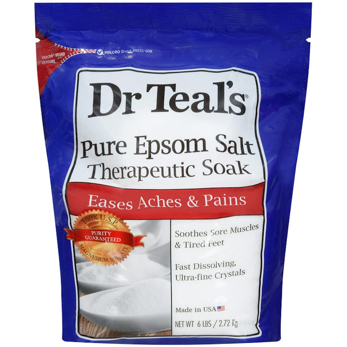 Dr Teal's Therapeutic Soak, Pure Epsom Salt, Eases Aches And Pains 6 Lb by Pasteur Pharmacy
