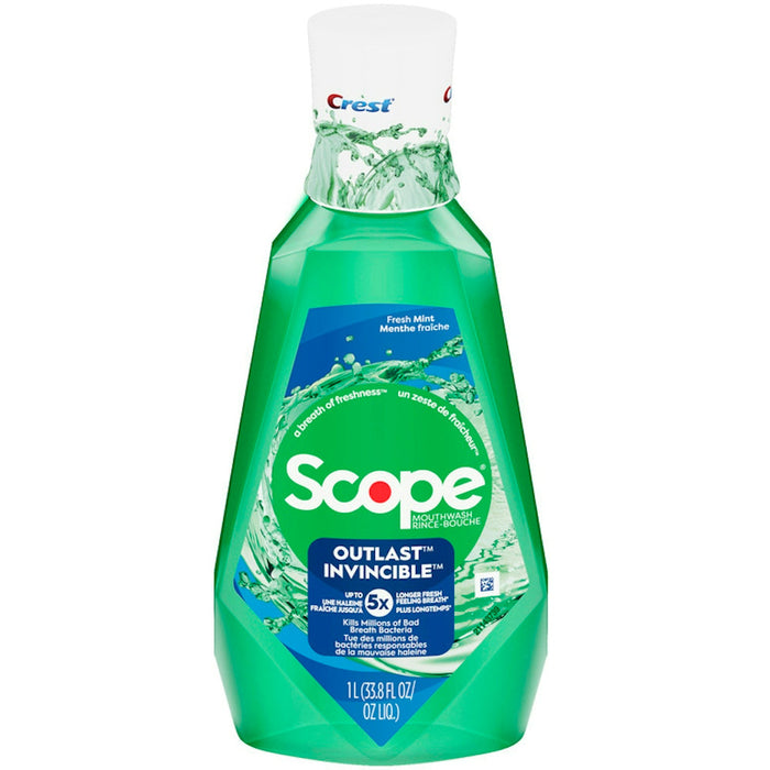 Crest Scope Outlast Mouthwash Long Lasting Mint For Fresh Breath, 33.8 Oz by Pasteur Pharmacy