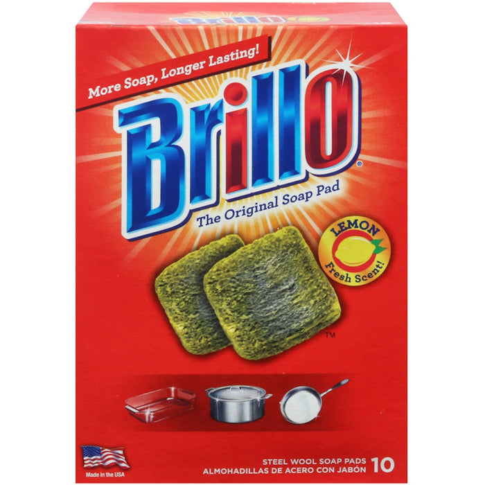 Brillo Lemon Fresh Scent! Steel Wool Soap Pads by Pasteur Pharmacy