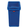 Rubbermaid Slim Jim Under-Counter Container, 23 gal, Polyethylene, Blue
