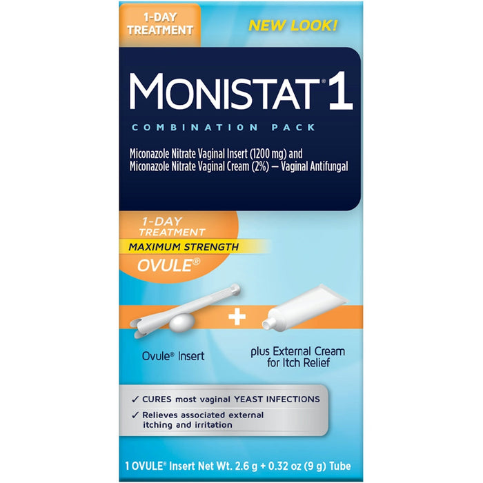 Monistat 1 Day Treatment Ovulo Insert Itch Relief Cream 1 Ct by Pasteur Pharmacy