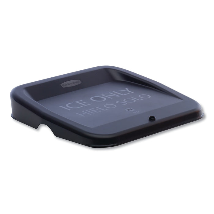 Rubbermaid Ice Tote Lid, Black, 4/Carton