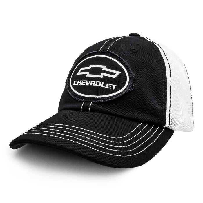 Chevy Oval Logo Patch Hat - Black by Tee Luv