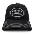 Chevy Oval Logo Patch Hat - Black by Tee Luv