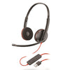 poly Blackwire 3220, Binaural, Over The Head Headset
