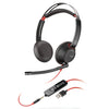 poly Blackwire 5220, Binaural, Over The Head Headset