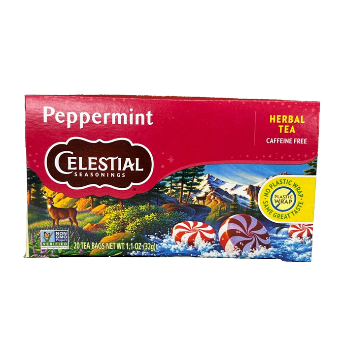 Celestial Seasonings Herbal Tea, Caffeine Free, Peppermint, Tea Bags by Pasteur Pharmacy