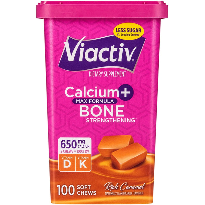 Viactiv Calcium Plus D Dietary Supplement Soft Chews - Caramel - 100ct by Pasteur Pharmacy