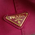 Prada Pink Canvas Medium Canapa Logo Tote #3229 by Bolt Boutique