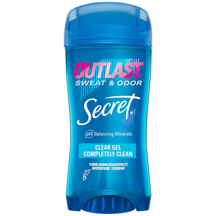 Secret Antiperspirant/Deodorant, Completely Clean, Sweat & Odor, Clear Gel 2.6 Oz by Pasteur Pharmacy