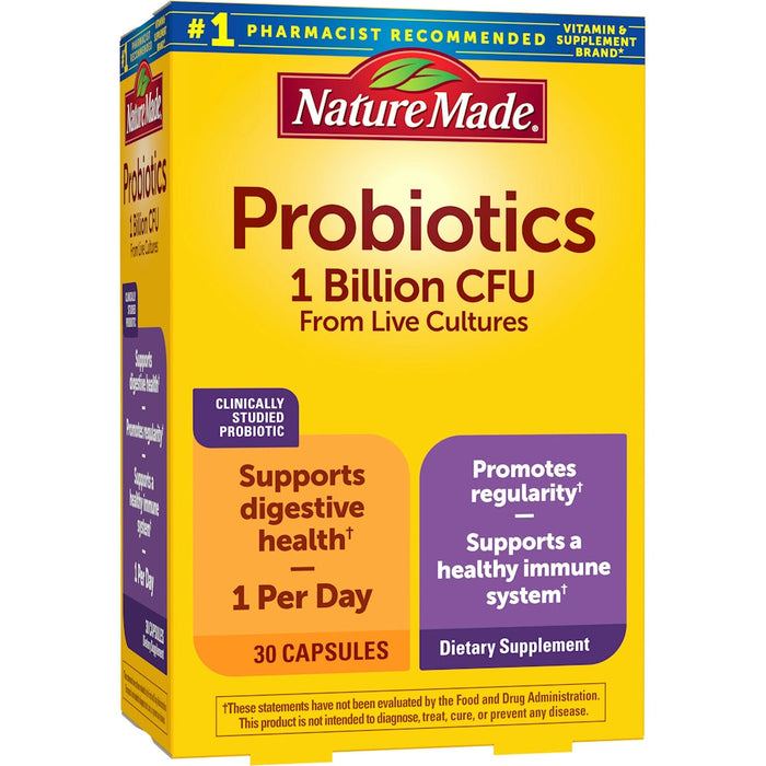 Nature Made 1B CFU Probiotic Capsules - 30ct by Pasteur Pharmacy