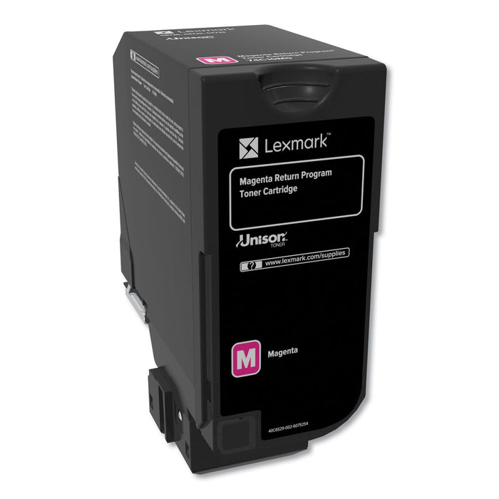 Lexmark 74C10M0 Return Program Unison Toner, 3,000 Page-Yield, Magenta