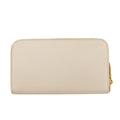 Prada Saffiano Leather Beige Zip Around Wallet #3230 by Bolt Boutique