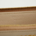 Prada Saffiano Leather Beige Zip Around Wallet #3230 by Bolt Boutique