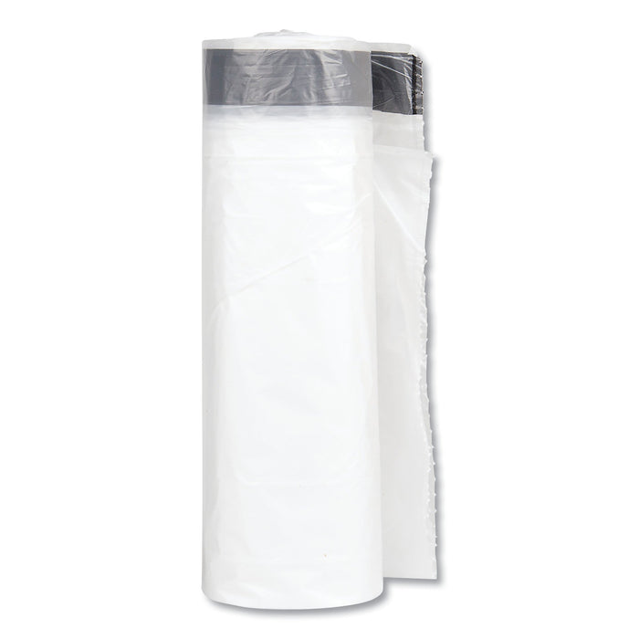 Inteplast Group Draw-Tuff Institutional Draw-Tape Can Liners, 23 gal, 1 mil, 38" x 28.5", Natural, 150/Carton