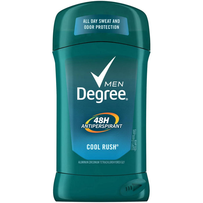 Degree Men Original Protection Antiperspirant Deodorant, Cool Rush, 2.7 oz Invisible Solid by Pasteur Pharmacy