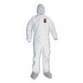 KleenGuard A45 Liquid and Particle Protection Surface Prep/Paint Coveralls, Large, White, 25/Carton