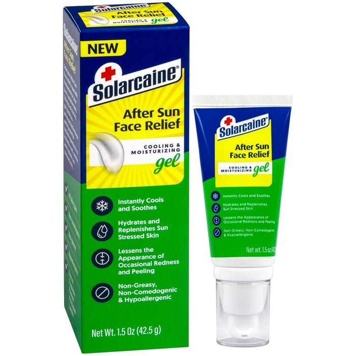Solarcaine After Sun Face Gel Cooling & Moisturizing Relief 1.5 Oz by Pasteur Pharmacy